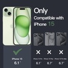 image:imageJETech Magnetic Case for iPhone 15 Clear  Compatible with MagSafe Shockproof Phone Bumper Cover Scratch Resistant Clear BackGreen