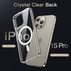 image:imageJETech Magnetic Case for iPhone 15 Clear  Compatible with MagSafe Shockproof Phone Bumper Cover Scratch Resistant Clear BackNatural Titanium