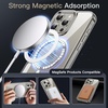 image:imageJETech Magnetic Case for iPhone 15 Clear  Compatible with MagSafe Shockproof Phone Bumper Cover Scratch Resistant Clear BackNatural Titanium