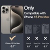 image:imageJETech Magnetic Case for iPhone 15 Clear  Compatible with MagSafe Shockproof Phone Bumper Cover Scratch Resistant Clear BackNatural Titanium