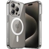 image:imageJETech Magnetic Case for iPhone 15 Clear  Compatible with MagSafe Shockproof Phone Bumper Cover Scratch Resistant Clear BackNatural Titanium