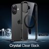 image:imageJETech Magnetic Case for iPhone 16 Clear  Compatible with MagSafe Shockproof Phone Bumper Cover Scratch Resistant Clear BackBlack