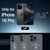 image:imageJETech Magnetic Case for iPhone 16 Clear  Compatible with MagSafe Shockproof Phone Bumper Cover Scratch Resistant Clear BackBlack