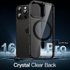 image:imageJETech Magnetic Case for iPhone 16 Clear  Compatible with MagSafe Shockproof Phone Bumper Cover Scratch Resistant Clear BackBlack