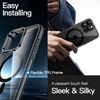 image:imageJETech Magnetic Case for iPhone 16 Clear  Compatible with MagSafe Shockproof Phone Bumper Cover Scratch Resistant Clear BackBlack
