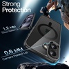 image:imageJETech Magnetic Case for iPhone 16 Clear  Compatible with MagSafe Shockproof Phone Bumper Cover Scratch Resistant Clear BackBlack