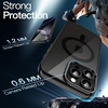 image:imageJETech Magnetic Case for iPhone 16 Clear  Compatible with MagSafe Shockproof Phone Bumper Cover Scratch Resistant Clear BackBlack