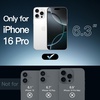 image:imageJETech Magnetic Case for iPhone 16 Clear  Compatible with MagSafe Shockproof Phone Bumper Cover Scratch Resistant Clear BackClear