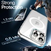 image:imageJETech Magnetic Case for iPhone 16 Clear  Compatible with MagSafe Shockproof Phone Bumper Cover Scratch Resistant Clear BackClear