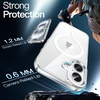image:imageJETech Magnetic Case for iPhone 16 Clear  Compatible with MagSafe Shockproof Phone Bumper Cover Scratch Resistant Clear BackClear