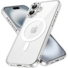 image:imageJETech Magnetic Case for iPhone 16 Clear  Compatible with MagSafe Shockproof Phone Bumper Cover Scratch Resistant Clear BackClear