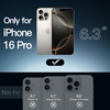image:imageJETech Magnetic Case for iPhone 16 Clear  Compatible with MagSafe Shockproof Phone Bumper Cover Scratch Resistant Clear BackNatural Titanium