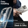 image:imageJETech Magnetic Case for iPhone 16 Clear  Compatible with MagSafe Shockproof Phone Bumper Cover Scratch Resistant Clear BackNatural Titanium