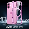 image:imageJETech Magnetic Case for iPhone 16 Clear  Compatible with MagSafe Shockproof Phone Bumper Cover Scratch Resistant Clear BackPink