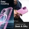 image:imageJETech Magnetic Case for iPhone 16 Clear  Compatible with MagSafe Shockproof Phone Bumper Cover Scratch Resistant Clear BackPink