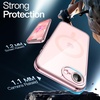 image:imageJETech Magnetic Case for iPhone 16 Clear  Compatible with MagSafe Shockproof Phone Bumper Cover Scratch Resistant Clear BackSoft Pink