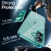 image:imageJETech Magnetic Case for iPhone 16 Clear  Compatible with MagSafe Shockproof Phone Bumper Cover Scratch Resistant Clear BackTeal