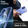 image:imageJETech Magnetic Case for iPhone 16 Clear  Compatible with MagSafe Shockproof Phone Bumper Cover Scratch Resistant Clear BackUltramarine