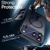 image:imageJETech Magnetic Case for iPhone 17 Clear  Compatible with MagSafe Shockproof Phone Bumper Cover Scratch Resistant Clear BackBlack