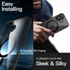 image:imageJETech Magnetic Case for iPhone 17 Clear  Compatible with MagSafe Shockproof Phone Bumper Cover Scratch Resistant Clear BackBlack