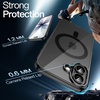 image:imageJETech Magnetic Case for iPhone 17 Clear  Compatible with MagSafe Shockproof Phone Bumper Cover Scratch Resistant Clear BackBlack