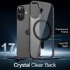 image:imageJETech Magnetic Case for iPhone 17 Clear  Compatible with MagSafe Shockproof Phone Bumper Cover Scratch Resistant Clear BackBlack