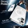 image:imageJETech Magnetic Case for iPhone 17 Clear  Compatible with MagSafe Shockproof Phone Bumper Cover Scratch Resistant Clear BackClear