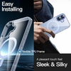 image:imageJETech Magnetic Case for iPhone 17 Clear  Compatible with MagSafe Shockproof Phone Bumper Cover Scratch Resistant Clear BackMist Blue