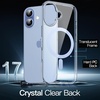 image:imageJETech Magnetic Case for iPhone 17 Clear  Compatible with MagSafe Shockproof Phone Bumper Cover Scratch Resistant Clear BackMist Blue
