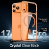 image:imageJETech Magnetic Case for iPhone 17 Clear  Compatible with MagSafe Shockproof Phone Bumper Cover Scratch Resistant Clear BackOrange