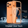 image:imageJETech Magnetic Case for iPhone 17 Clear  Compatible with MagSafe Shockproof Phone Bumper Cover Scratch Resistant Clear BackOrange