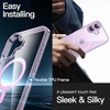image:imageJETech Magnetic Case for iPhone 17 Clear  Compatible with MagSafe Shockproof Phone Bumper Cover Scratch Resistant Clear BackPurple