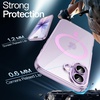 image:imageJETech Magnetic Case for iPhone 17 Clear  Compatible with MagSafe Shockproof Phone Bumper Cover Scratch Resistant Clear BackPurple