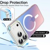 image:imageJETech Magnetic Case for iPhone 17 Pro Max Iridescent  Compatible with MagSafe Camera Control Button Colorful Translucent CoverIridescent