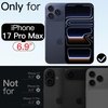 image:imageJETech Magnetic Case for iPhone 17 Pro Max Iridescent  Compatible with MagSafe Camera Control Button Colorful Translucent CoverIridescent Black