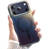 image:imageJETech Magnetic Case for iPhone 17 Pro Max Iridescent  Compatible with MagSafe Camera Control Button Colorful Translucent CoverIridescent Black