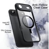 image:imageJETech Magnetic Case for iPhone 17 Pro Max Orange  Compatible with MagSafe Solid Color Matte TPU Frame Clear Back Shockproof BumperBlack