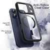 image:imageJETech Magnetic Case for iPhone 17 Pro Max Orange  Compatible with MagSafe Solid Color Matte TPU Frame Clear Back Shockproof BumperBlack