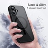 image:imageJETech Magnetic Case for iPhone 17 Pro Max Orange  Compatible with MagSafe Solid Color Matte TPU Frame Clear Back Shockproof BumperBlack