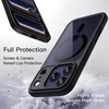 image:imageJETech Magnetic Case for iPhone 17 Pro Max Orange  Compatible with MagSafe Solid Color Matte TPU Frame Clear Back Shockproof BumperBlack