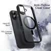 image:imageJETech Magnetic Case for iPhone 17 Pro Max Orange  Compatible with MagSafe Solid Color Matte TPU Frame Clear Back Shockproof BumperBlack
