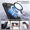 image:imageJETech Magnetic Case for iPhone 17 Pro Max Orange  Compatible with MagSafe Solid Color Matte TPU Frame Clear Back Shockproof BumperBlack