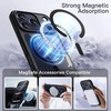 image:imageJETech Magnetic Case for iPhone 17 Pro Max Orange  Compatible with MagSafe Solid Color Matte TPU Frame Clear Back Shockproof BumperBlack