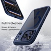 image:imageJETech Magnetic Case for iPhone 17 Pro Max Orange  Compatible with MagSafe Solid Color Matte TPU Frame Clear Back Shockproof BumperDark Blue