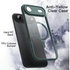 image:imageJETech Magnetic Case for iPhone 17 Pro Max Orange  Compatible with MagSafe Solid Color Matte TPU Frame Clear Back Shockproof BumperDark Green