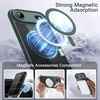 image:imageJETech Magnetic Case for iPhone 17 Pro Max Orange  Compatible with MagSafe Solid Color Matte TPU Frame Clear Back Shockproof BumperDark Green