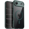 image:imageJETech Magnetic Case for iPhone 17 Pro Max Orange  Compatible with MagSafe Solid Color Matte TPU Frame Clear Back Shockproof BumperDark Green