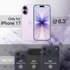 image:imageJETech Magnetic Case for iPhone 17 Pro Max Orange  Compatible with MagSafe Solid Color Matte TPU Frame Clear Back Shockproof BumperLavender