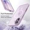 image:imageJETech Magnetic Case for iPhone 17 Pro Max Orange  Compatible with MagSafe Solid Color Matte TPU Frame Clear Back Shockproof BumperLavender