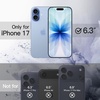 image:imageJETech Magnetic Case for iPhone 17 Pro Max Orange  Compatible with MagSafe Solid Color Matte TPU Frame Clear Back Shockproof BumperMist Blue
